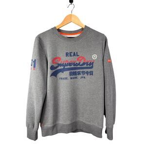 Superdry Gray/Orange Sweatshirt - Men's‎ Medium - Excellent